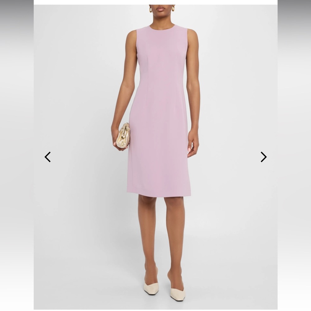 NWT Lafayette 148 New York Harpson Finesse Crepe Sheath Dress 14